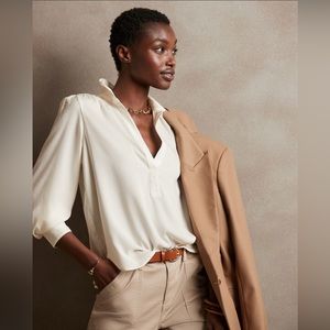 Banana Republic Silky Collar Blouse